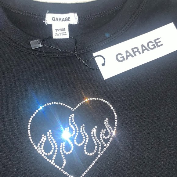 COPY - Garage - Asymmetrical  Crop Top Tee - Picture 3 of 3